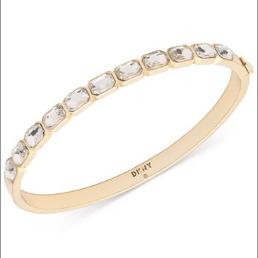 DKNY
Gold-Tone Emerald-Crystal Bangle Bracelet